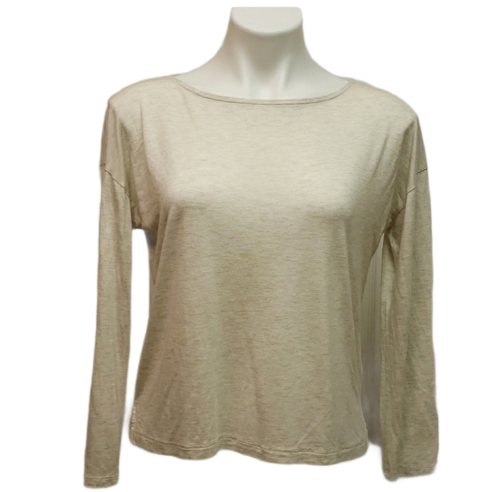 Madewell Long Sleeve Top Women's Size Small Heathered Cream